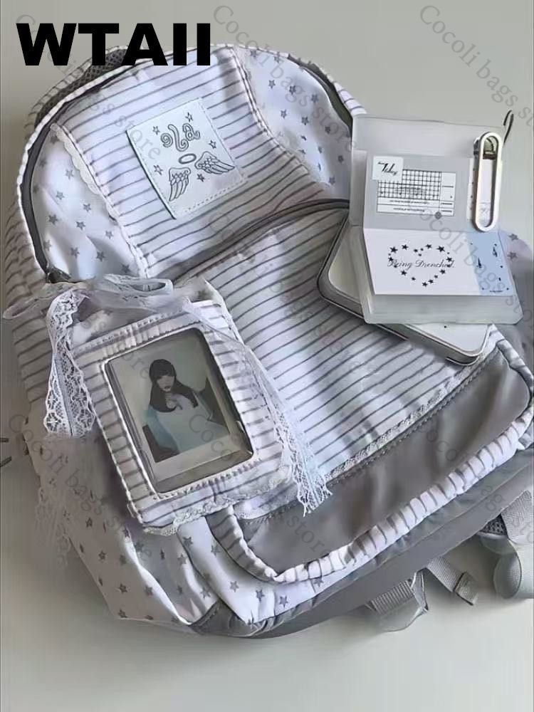 Модный полосатый рюкзак в горо – обзор и цена Canvas Backpack Casual