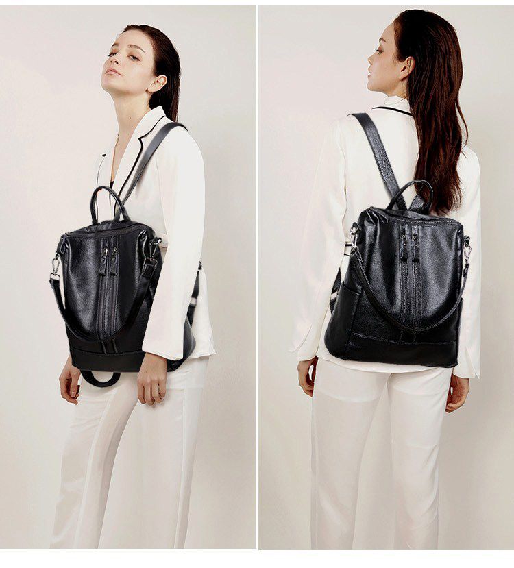 Женский рюкзак из мягкой кожи, – обзор и цена Canvas Backpack Casual