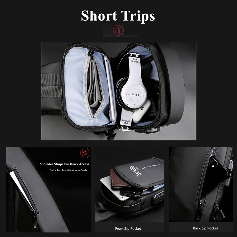Мужская антикражная сумка-слин – обзор и цена Travel Backpack Anti Theft